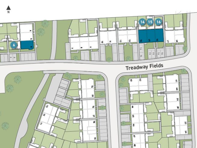 Site plan, 2 bedroom houses - artist's  impression subject to change